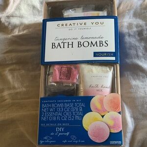 Tangerine Lemonade Bath Bombs DIY Kit - Pink & Cream